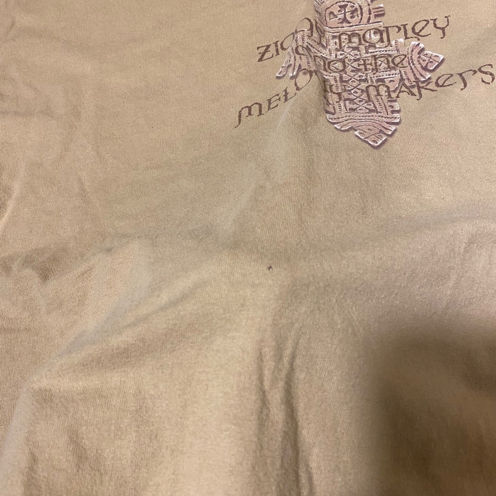 2000s Ziggy Marley and The Melody Makers T Shirt Mens Adult XL Beige Graphic Tee - Picture 4 of 8
